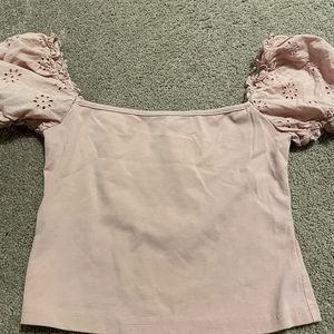 Shein light pink short sleeved top